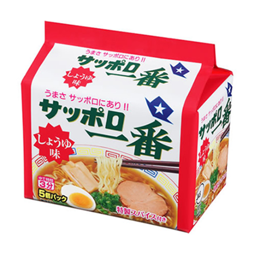 ｻﾝ-68 ｻｯﾎﾟﾛ一番 醤油ﾗｰﾒﾝ 5食P 6入